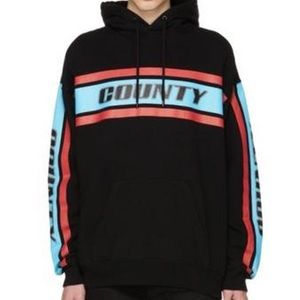 Marcelo Burlon County of Milan Drose Black Color Band County Hoodie